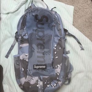 Blue camouflage supreme backpack